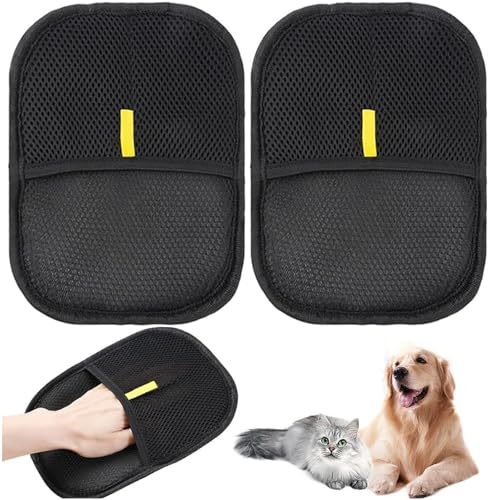 Lxgoupup Tierhaarentferner-Handschuh, elektrostatischer Haarentferner, Fellpflege-Handschuh, Bürstenwerkzeug, waschbar, wiederverwendbar, Hunde und Katzen, Haarhandschuhe für Möbel, Bettwäsche, Couch von Lxgoupup