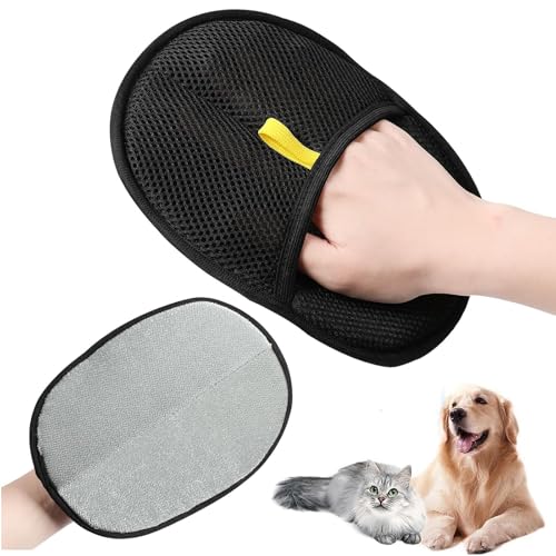 Lxgoupup Tierhaarentferner-Handschuh, elektrostatischer Haarentferner, Fellpflege-Handschuh, Bürstenwerkzeug, waschbar, wiederverwendbar, Hunde und Katzen, Haarhandschuhe für Möbel, Bettwäsche, Couch von Lxgoupup
