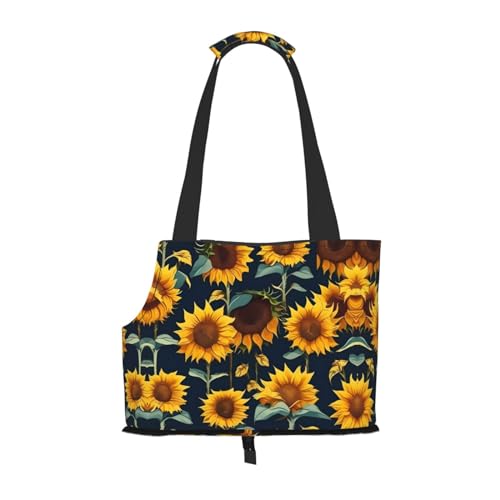 Lxqlss Schöner Sonnenblumen-Druck, stilvolle und tragbare Haustier-Crossbody-Tasche – Haustier-Tragetasche für kleine Hunde – Haustier-Tragetasche, Crossbody-Tasche für Haustiere Lxqlss Schöner Sonnenblumen-Druck, stilvolle und tragbare Haustier-Crossbody-Tasche – Haustier-Tragetasche für kleine Hunde – Haustier-Tragetasche, Crossbody-Tasche für Haustiere von Lxqlss