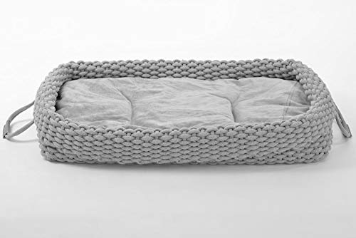 Lycce Hundebett Knit Baumwollstoff geflochten grau Größe 3 von Lycce