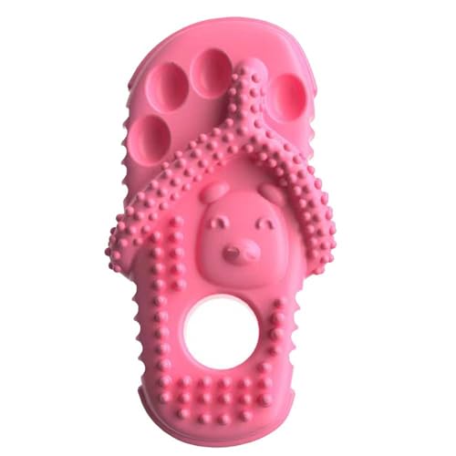 Lykani Kauspielzeug für Hunde, Slipper, Flip-Flops, geformtes Spielzeug zum Zahnen (Rosa) von Lykani