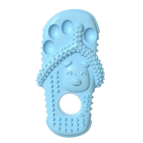 Lykani Kauspielzeug für Hunde, Slipper, Flip-Flops, geformtes Spielzeug zum Zahnen (blau) von Lykani