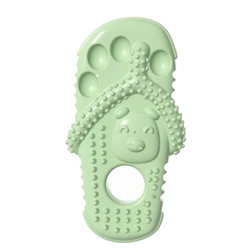 Lykani Kauspielzeug für Hunde, Slipper, Flip-Flops, geformtes Spielzeug zum Zahnen (grün) von Lykani