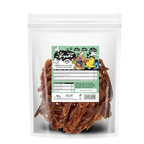 LyoPro Weiches Hühnchenfleisch für Hunde 700 g | 86% getrocknetes Fleisch | Gesunder Snack für Hunde und Katzen | Ergänzungsfutter | Trainingsbelohnung (700 g, Zartes Hühnerfilet) von Lyopro