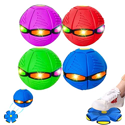 Lyoveu Pet Toy Flying Saucer Ball,Flying Saucer Ball Dog Toy,Flying Saucer Dog Toy,Decompression Deformation Foot Stomp Light-Emitting Venting Stomp Ball for Dogs von Lyoveu