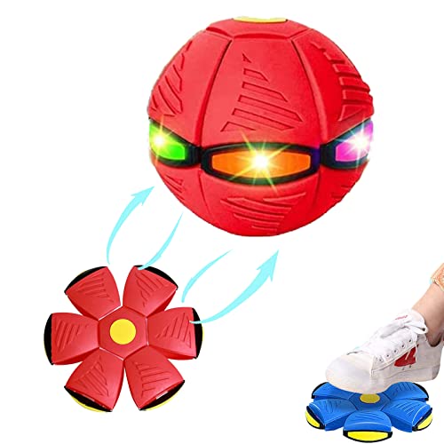 Lyoveu Pet Toy Flying Saucer Ball,Flying Saucer Ball Dog Toy,Flying Saucer Dog Toy,Decompression Deformation Foot Stomp Light-Emitting Venting Stomp Ball for Dogs von Lyoveu