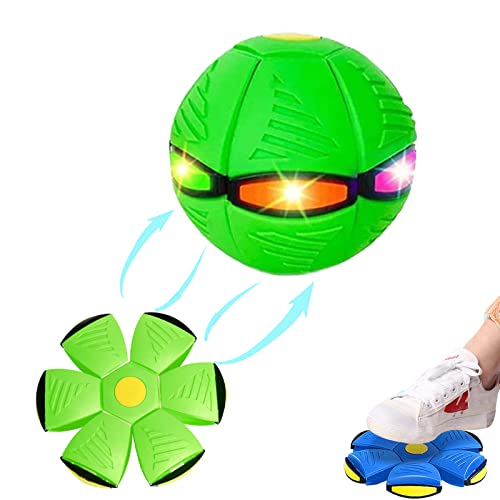 Lyoveu Pet Toy Flying Saucer Ball,Flying Saucer Ball Dog Toy,Flying Saucer Dog Toy,Decompression Deformation Foot Stomp Light-Emitting Venting Stomp Ball for Dogs von Lyoveu