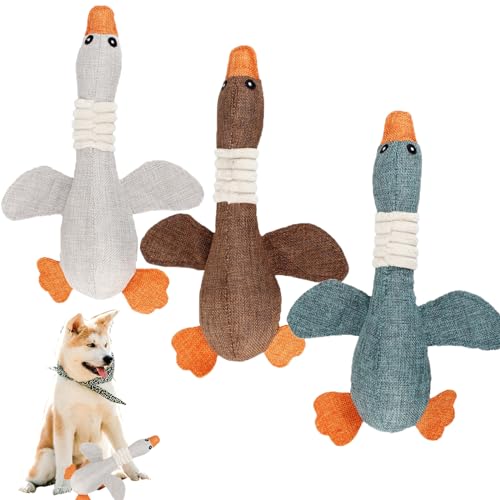 Lyoveu Ultimate Goose,Extreme Goose for Heavy chewers,Robustduck - Designed for Heavy Chewers,Indestructible Plush Dog Toy, Durable, Indestructible Deer Dog Toy von Lyoveu