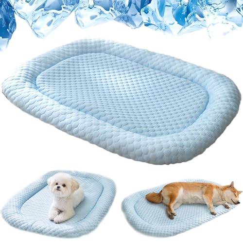 Lyoveu Vierpfotenmarkt Frischeplatz,PfotenChilm-Die Innovative KühlmattefÃür Hunde,kühlende Hundedecke Eisseide,Machine Washable,Reduce Stress Due to High Temperatures,Suitable Cats Dogs-Blue||M Lyoveu Vierpfotenmarkt Frischeplatz,PfotenChilm-Die Innovative KühlmattefÃür Hunde,kühlende Hundedecke Eisseide,Machine Washable,Reduce Stress Due to High Temperatures,Suitable Cats Dogs-Blue||M von Lyoveu
