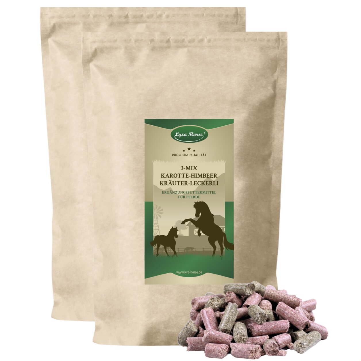 10 kg Lyra Horse® Karotte-Himbeer-Kräuter Leckerli von Lyra Horse