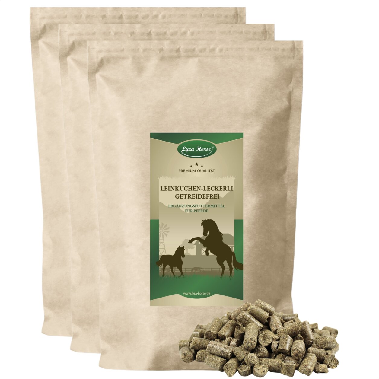 15 kg Lyra Horse® Leinkuchen Leckerli von Lyra Horse