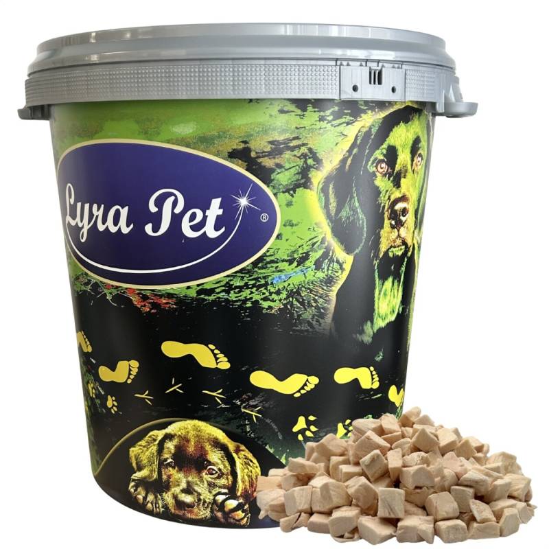 1 kg (5 x 200 g) Lyra Pet® Hühnerbrustwürfel gefriergetrocknet in 30 L Tonne von Lyra Pet GmbH
