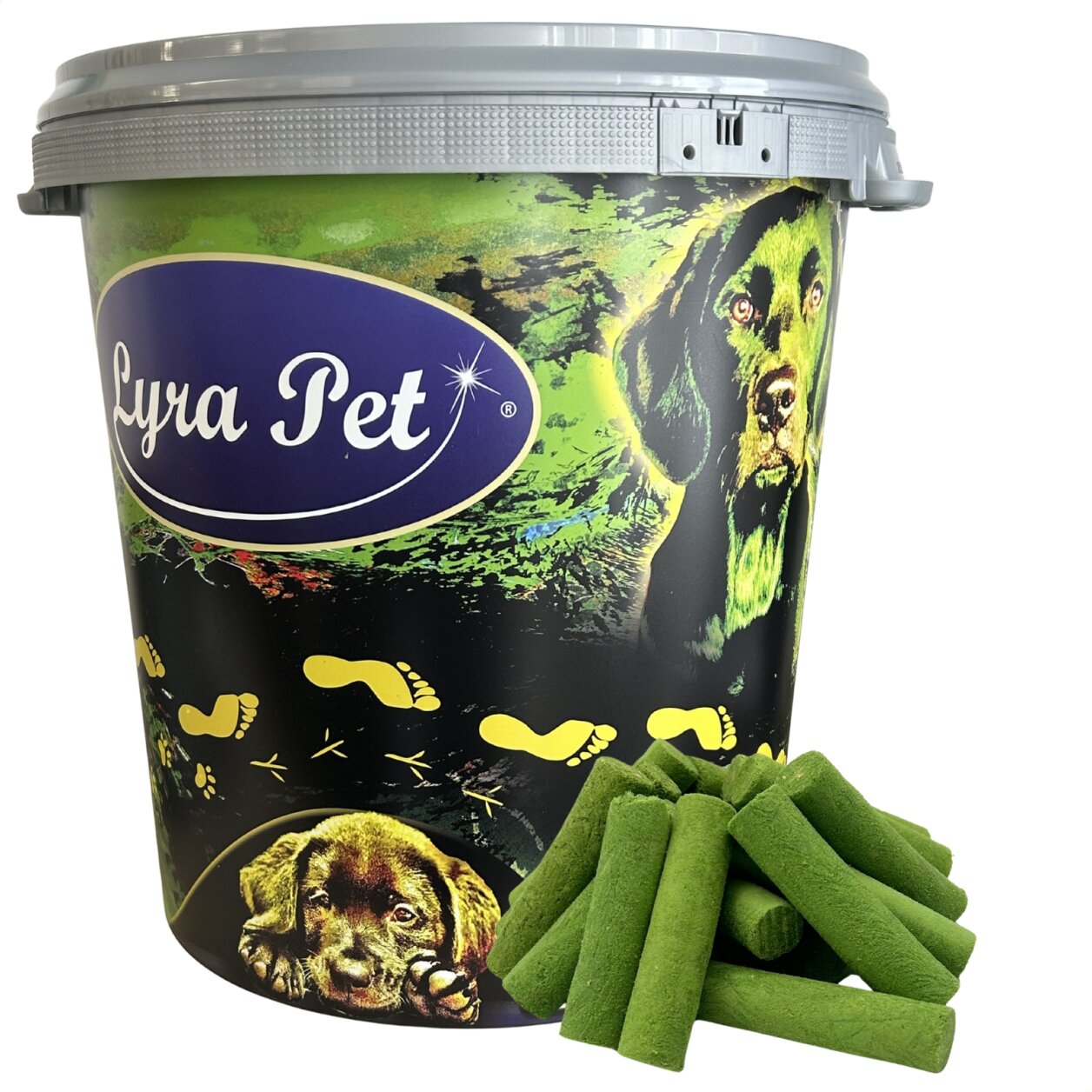 1 kg (5 x 200 g) Lyra Pet® Katzengras Sticks gefriergetrocknet in 30 L Tonne von Lyra Pet GmbH