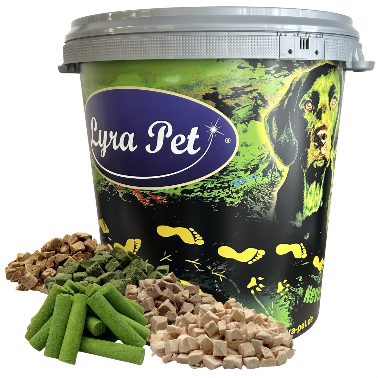 1 kg (5 x 200 g) Lyra Pet® Katzensnack Mix gefriergetrocknet in 30 L Tonne von Lyra Pet GmbH