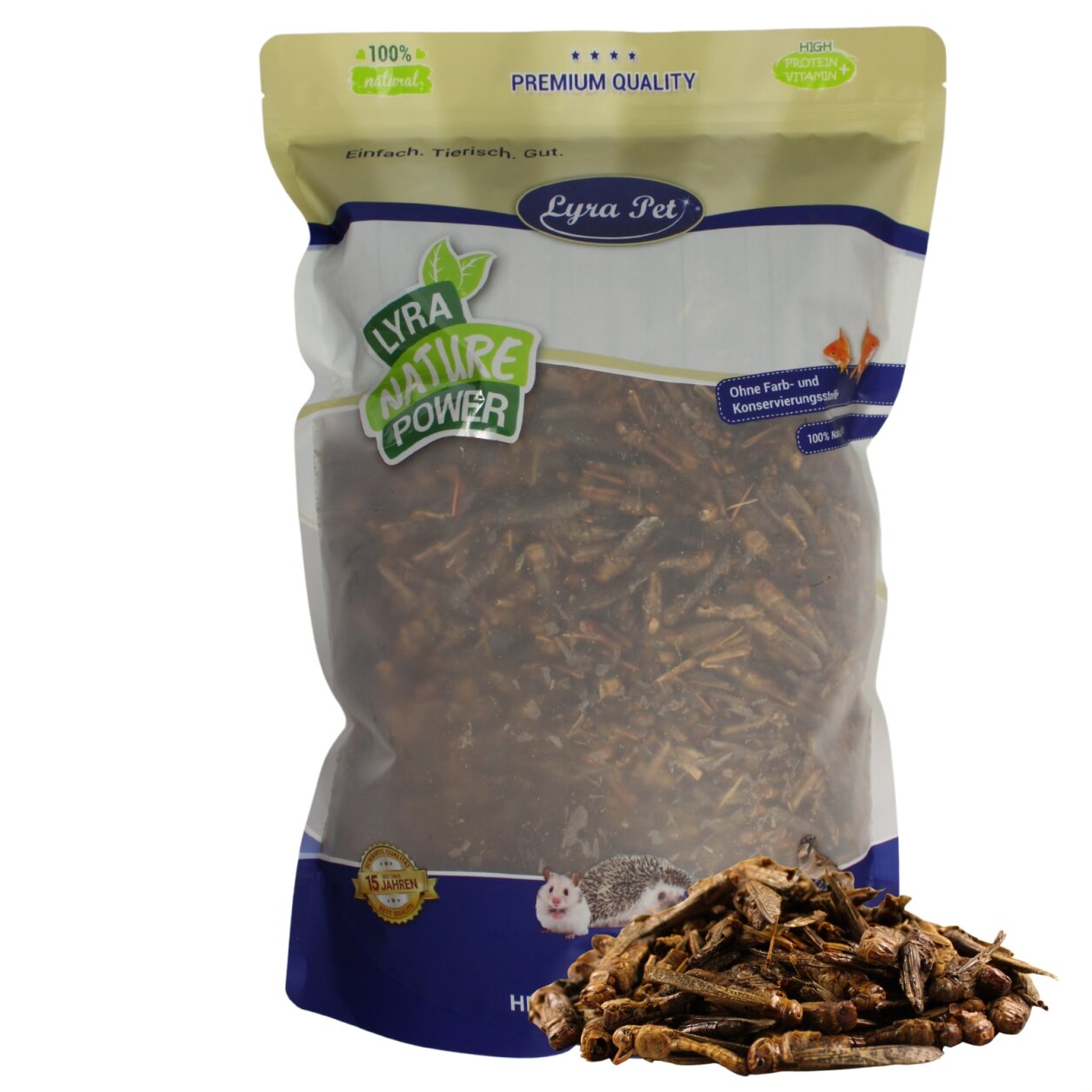 1 kg Lyra Pet® Heuschrecken getrocknet von Lyra Pet GmbH