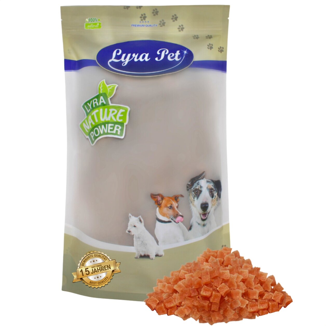 1 kg Lyra Pet® Hühnerbrustwürfel von Lyra Pet GmbH