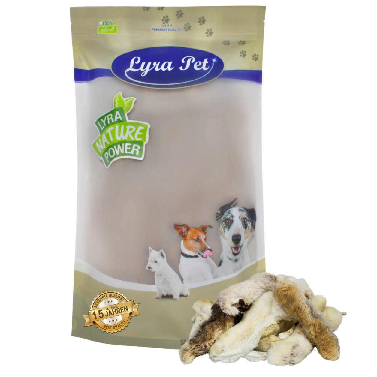 1 kg Lyra Pet® Kaninchenpfoten mit Fell von Lyra Pet GmbH