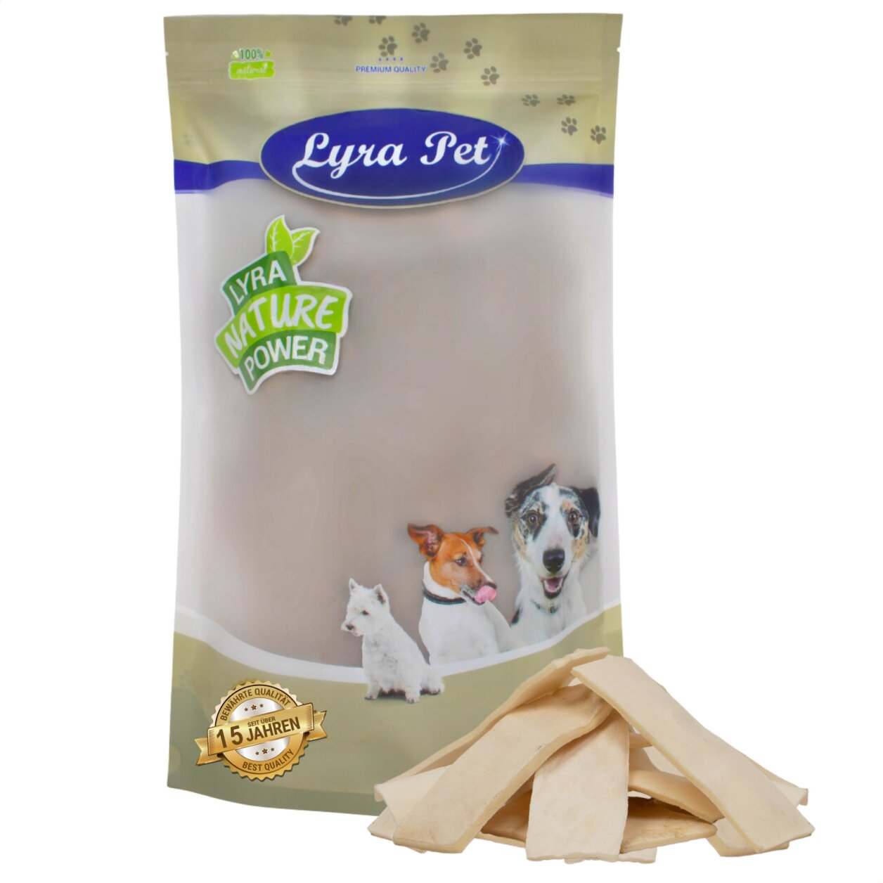 1 kg Lyra Pet® Kauchips aus Büffelhaut von Lyra Pet GmbH