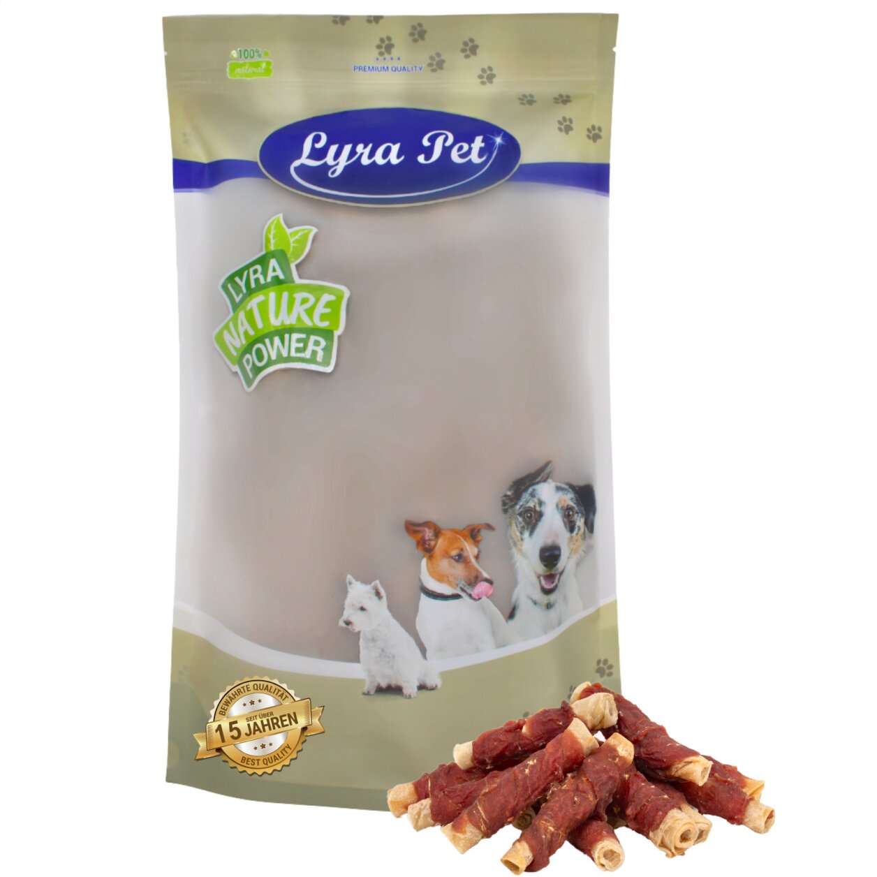 1 kg Lyra Pet® Kaurollen mit Entenbrust natur von Lyra Pet GmbH