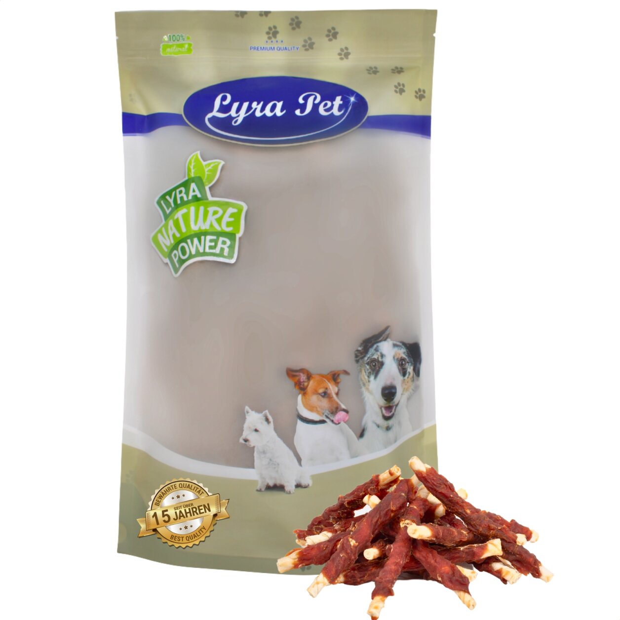 1 kg Lyra Pet® Kaurollen mit Entenbruststreifen von Lyra Pet GmbH