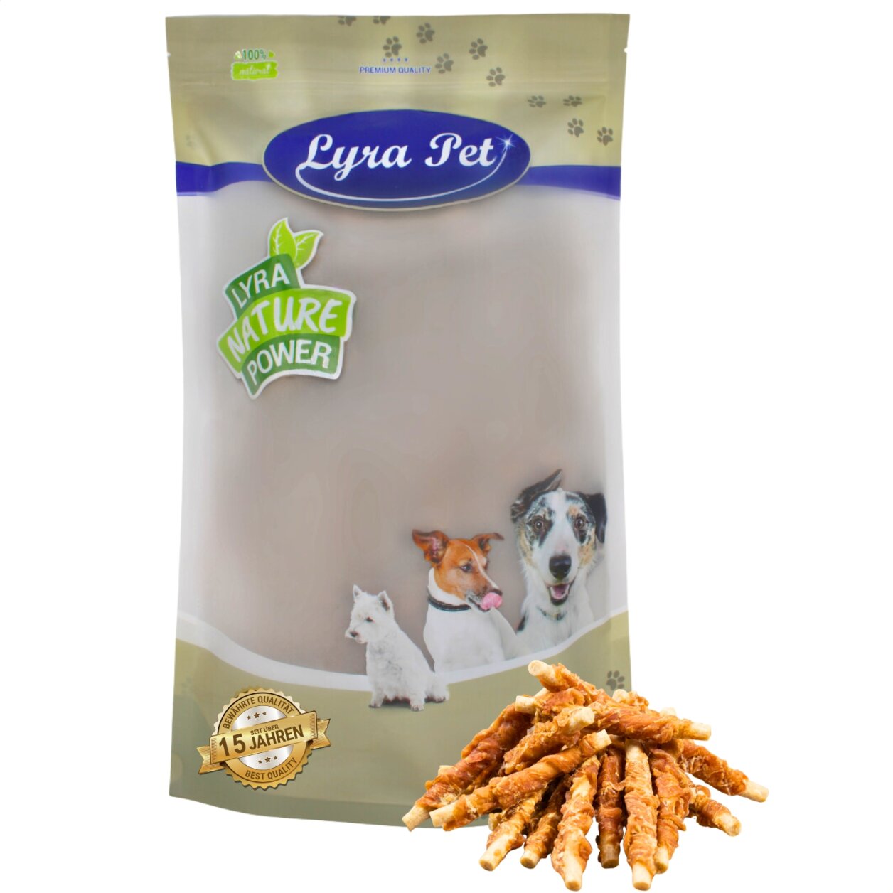 1 kg Lyra Pet® Kaustangen mit Hühnerbrust von Lyra Pet GmbH