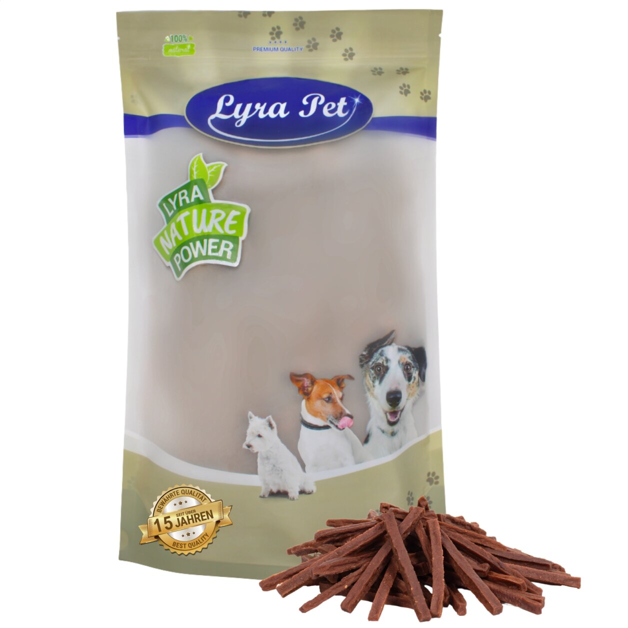 1 kg Lyra Pet® Rinderdörrfleisch Sticks von Lyra Pet GmbH