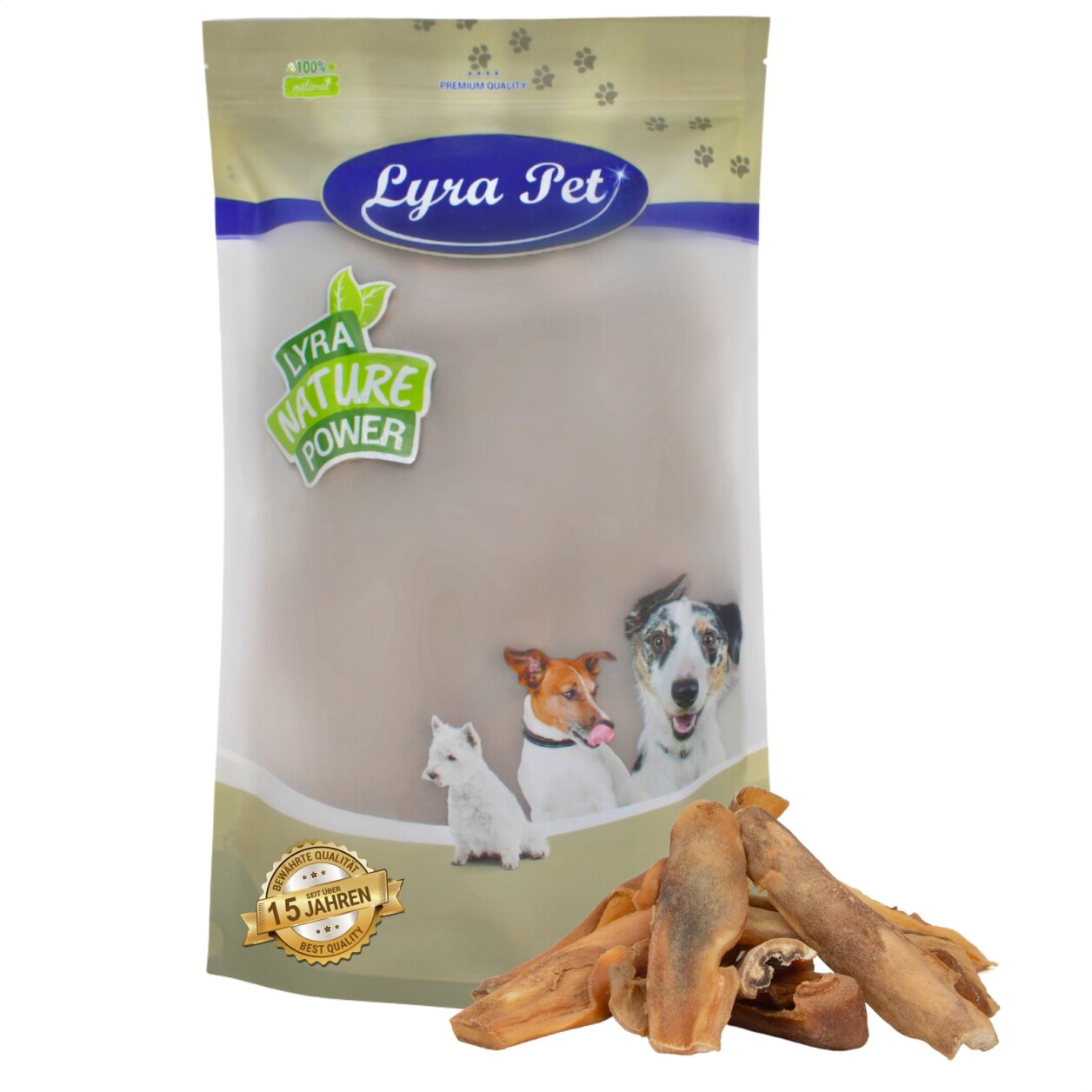 1 kg Lyra Pet® Rinderkopfhaut goldbraun, dunkel von Lyra Pet GmbH