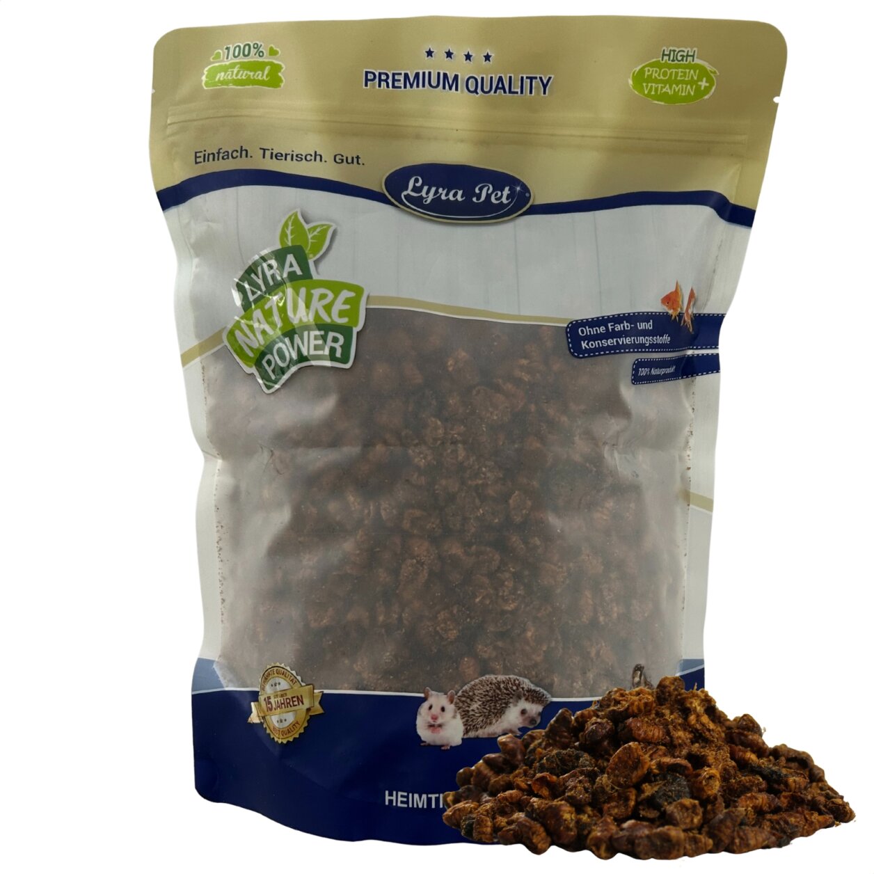 1 kg Lyra Pet® Seidenraupen getrocknet von Lyra Pet GmbH