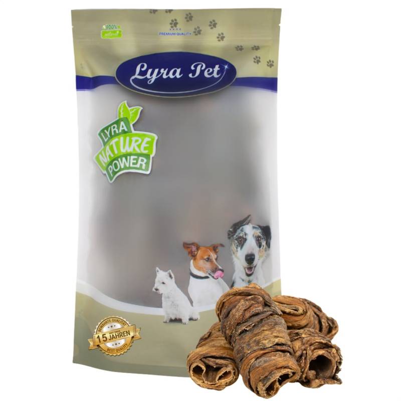 1 kg Lyra Pet® Wrap aus Rinderlunge und Strossen von Lyra Pet GmbH