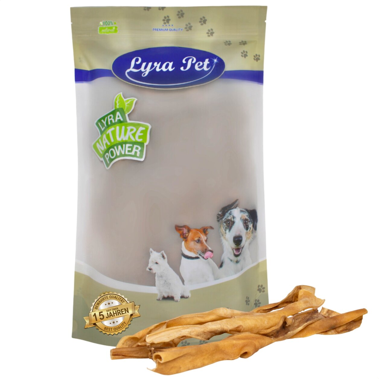 10 Stk. Lyra Pet® Rinderkopfhautstangen ca. 50 cm von Lyra Pet GmbH