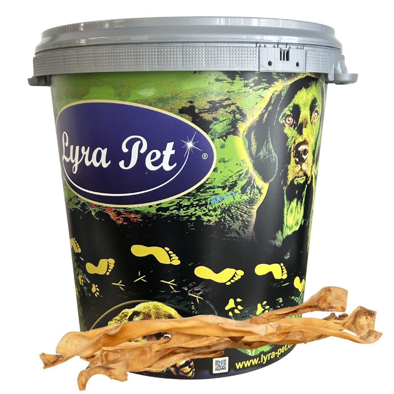 10 Stk. Lyra Pet® XXL Rinderkopfhautstangen ca. 70 cm in 30 L Tonne von Lyra Pet GmbH