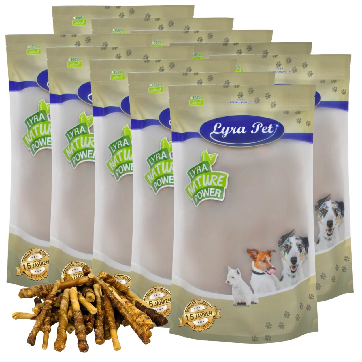 10 kg Lyra Pet® Büffelsticks mit Rindfleischstreifen von Lyra Pet GmbH