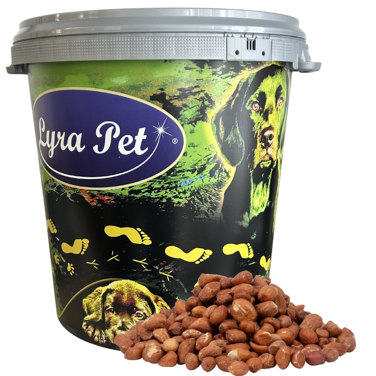 10 kg Lyra Pet® Erdnusskerne mit Haut in 30 L Tonne von Lyra Pet GmbH