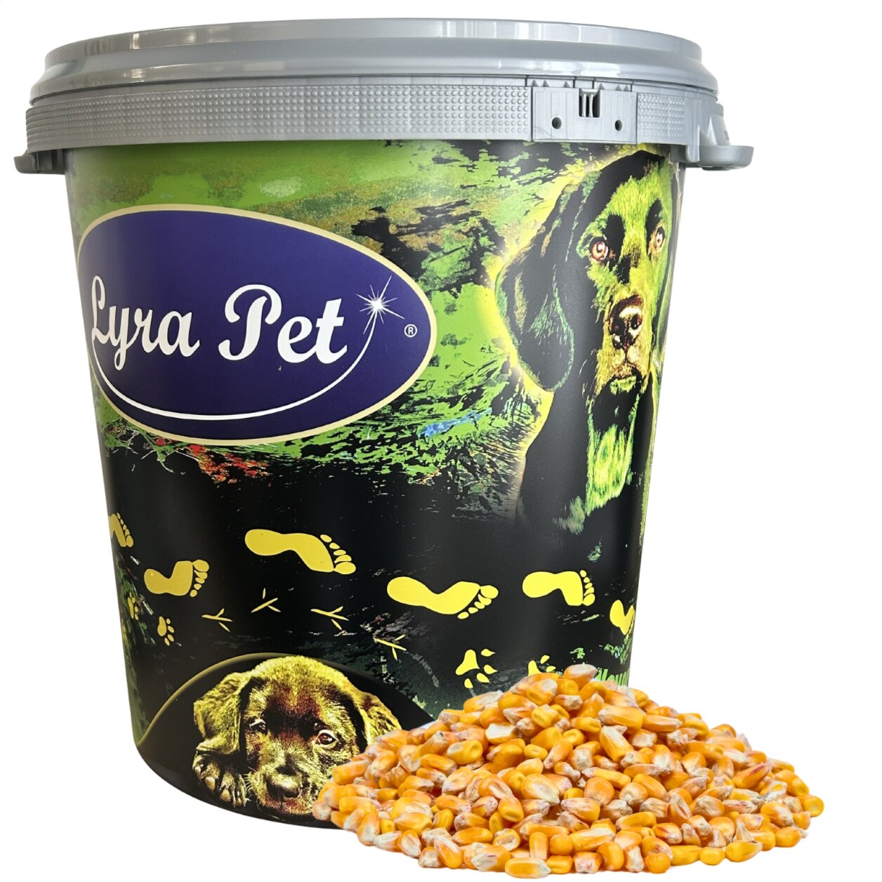 10 kg Lyra Pet® Futtermais Qualitätsfutter Körnermais in 30 L Tonne von Lyra Pet GmbH
