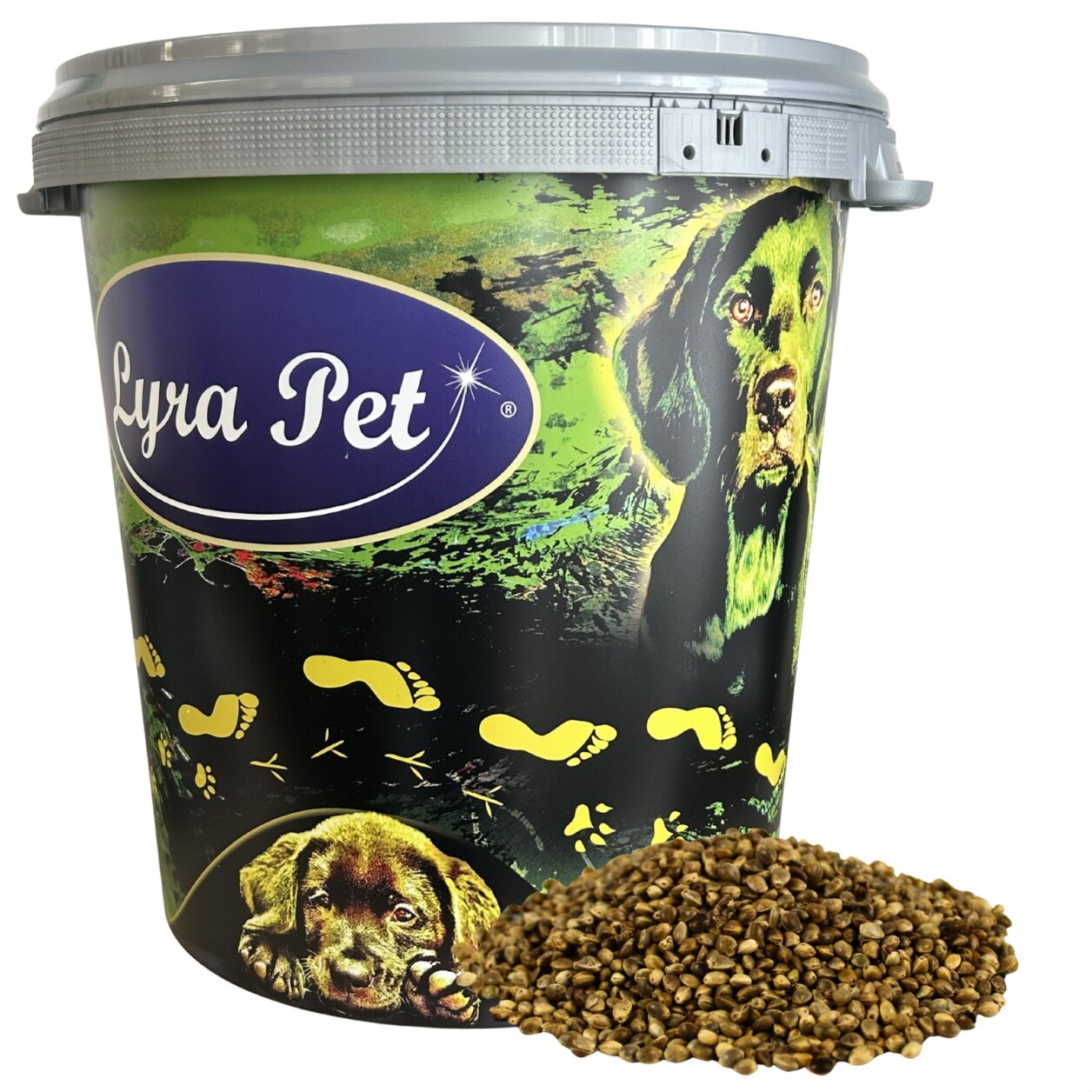 10 kg Lyra Pet® Hanfsamen in 30 L Tonne von Lyra Pet GmbH