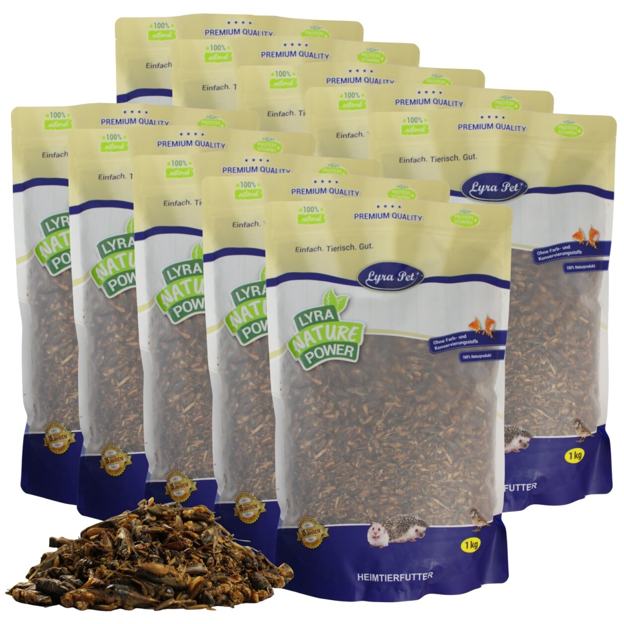 10 kg Lyra Pet® Heimchen getrocknet von Lyra Pet GmbH