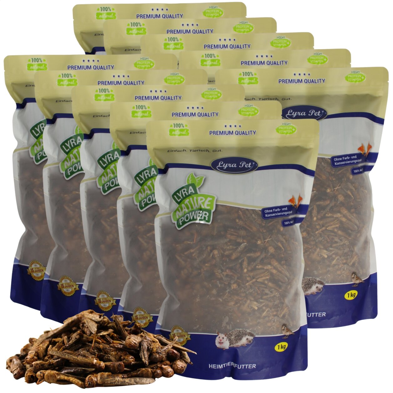 10 kg Lyra Pet® Heuschrecken getrocknet von Lyra Pet GmbH