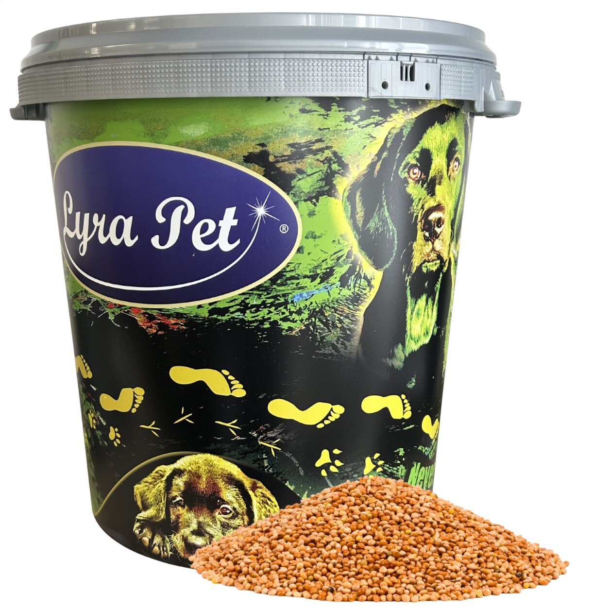 10 kg Lyra Pet® Hirse rot lose in 30 L Tonne von Lyra Pet GmbH