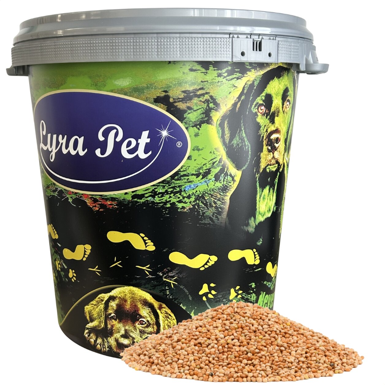10 kg Lyra Pet® Hirse weiß gelb lose in 30 L Tonne von Lyra Pet GmbH