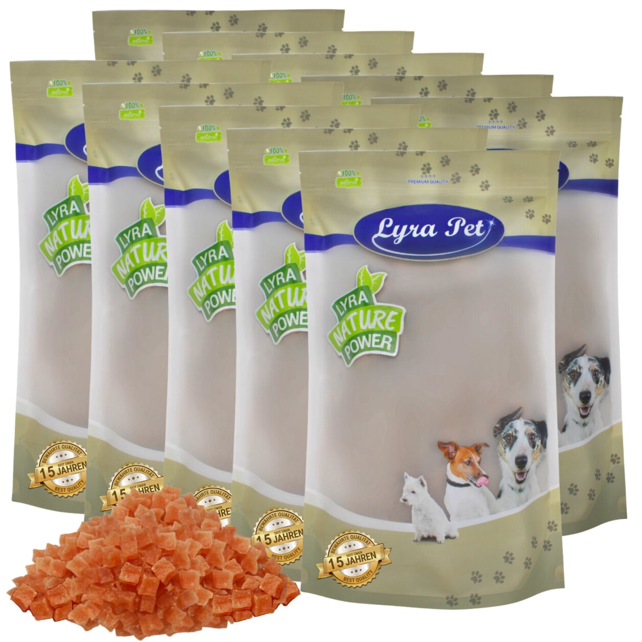10 kg Lyra Pet® Hühnerbrustwürfel von Lyra Pet GmbH