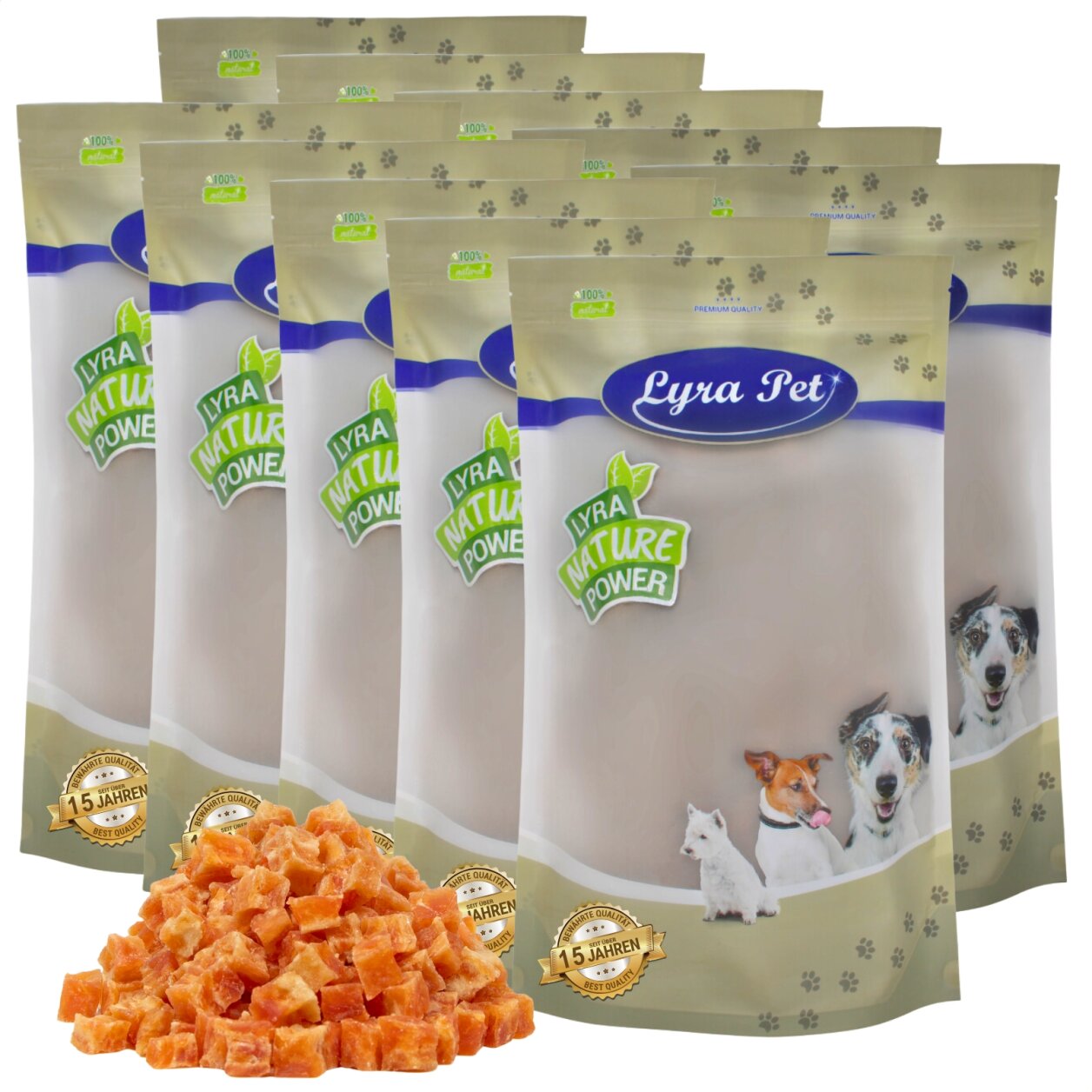 10 kg Lyra Pet® Hühnerfleischwürfel mit Fisch von Lyra Pet GmbH