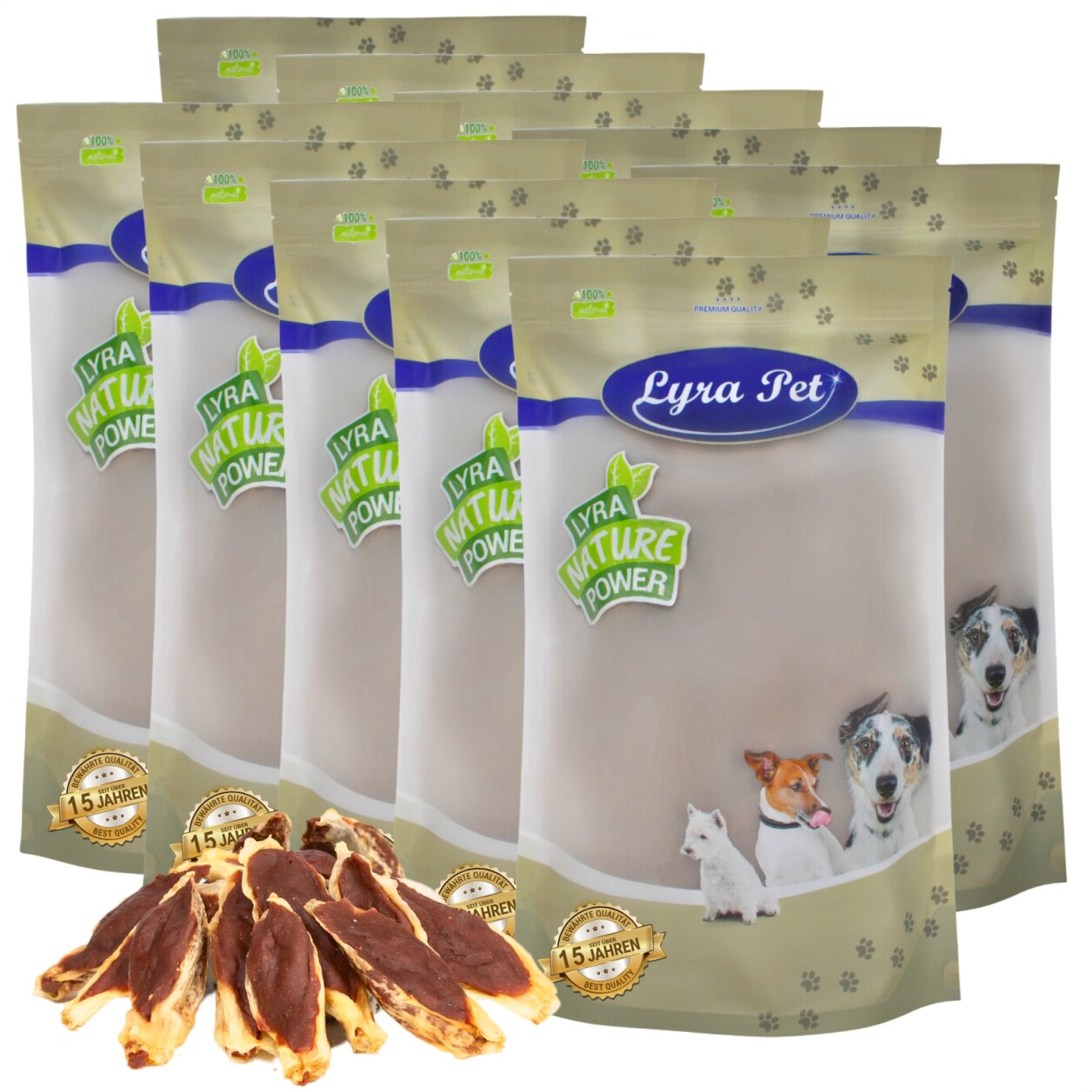 10 kg Lyra Pet® Kaninchenohren gefüllt mit Entenfleisch von Lyra Pet GmbH