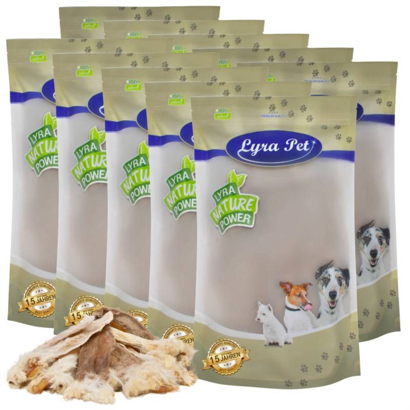 10 kg Lyra Pet® Kaninchenohren mit Fell von Lyra Pet GmbH