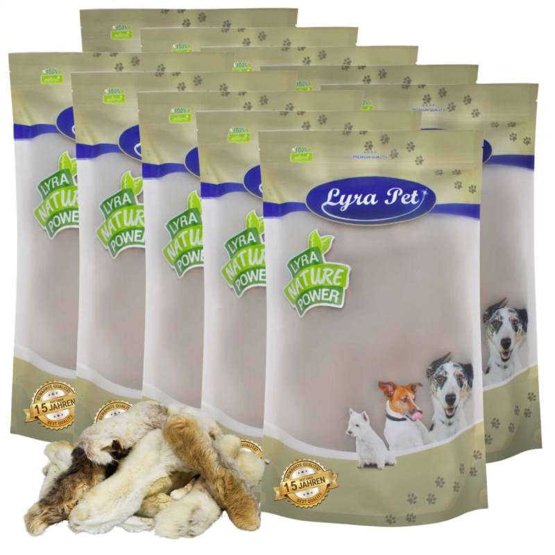 10 kg Lyra Pet® Kaninchenpfoten mit Fell von Lyra Pet GmbH