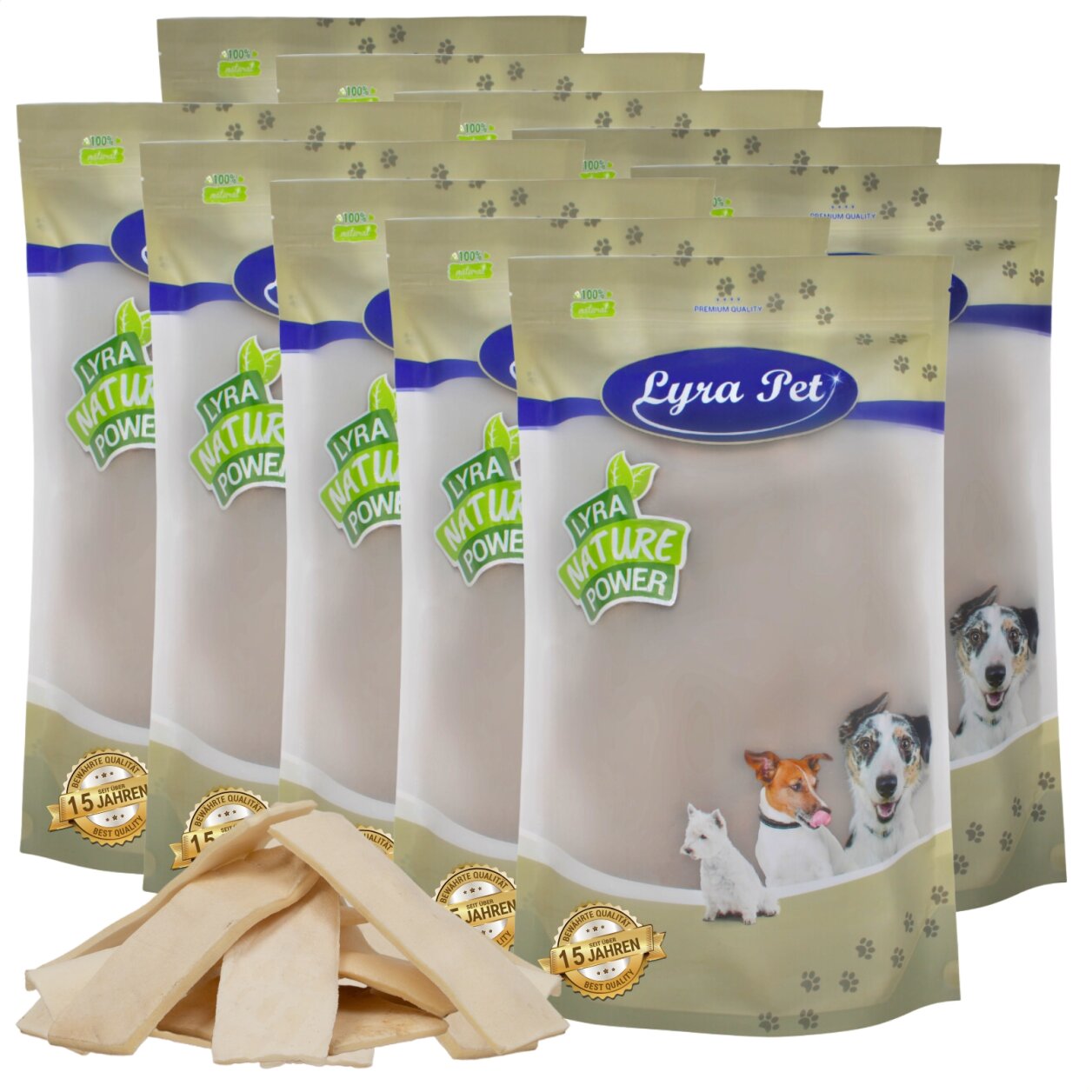 10 kg Lyra Pet® Kauchips aus Büffelhaut von Lyra Pet GmbH
