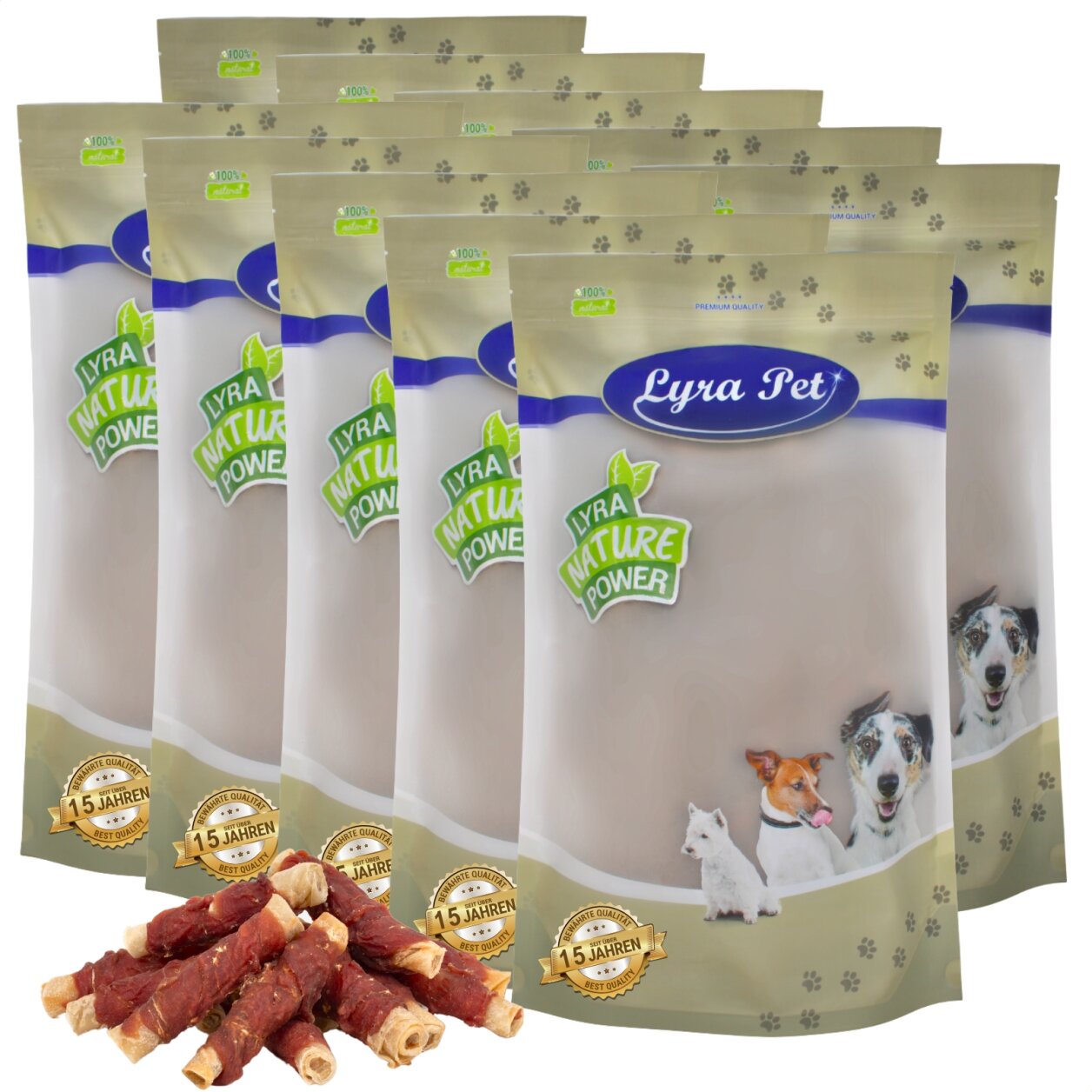 10 kg Lyra Pet® Kaurollen mit Entenbrust natur von Lyra Pet GmbH