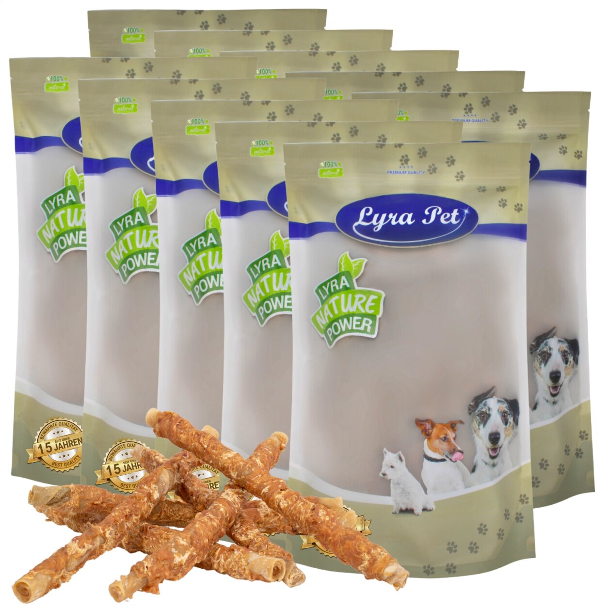 10 kg Lyra Pet® Kaurollen mit Hühnerbrust ca. 30-34 cm von Lyra Pet GmbH