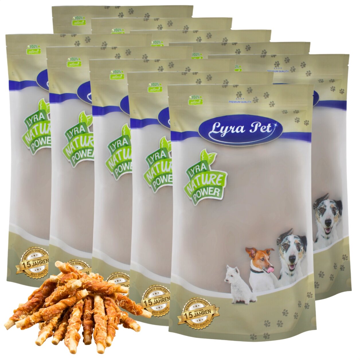 10 kg Lyra Pet® Kaustangen mit Hühnerbrust von Lyra Pet GmbH