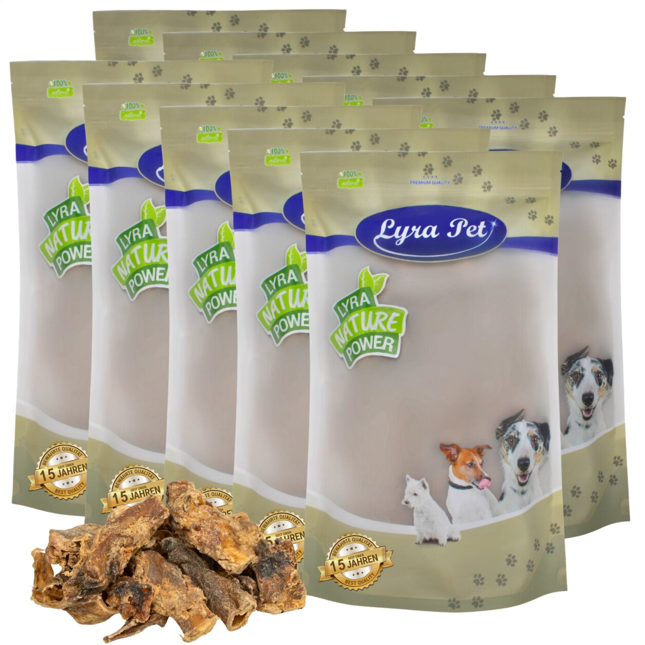 10 kg Lyra Pet® Ochsenziemer Abschnitte von Lyra Pet GmbH