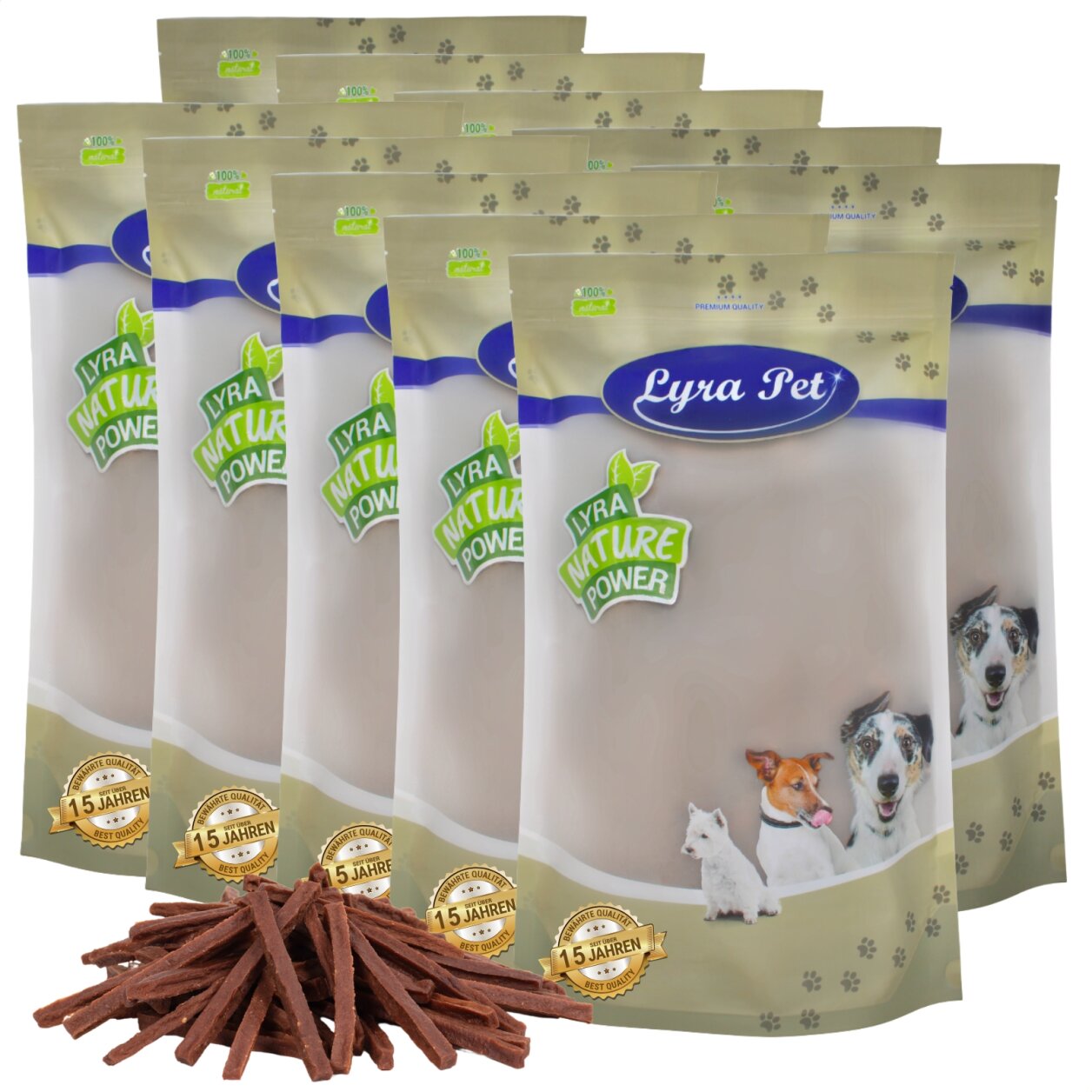 10 kg Lyra Pet® Rinderdörrfleisch Sticks von Lyra Pet GmbH